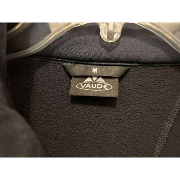 VAUDE Size Med Full Zip Jacket Sweatshirt Black Fleece - Picture 10 of 10